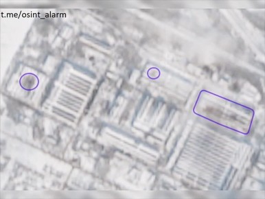 Спутниковые снимки низкого разрешения результатов ударов дронов-камикадзе «Герань-2» и ракет по объектам промышленности в Харьковской области, Киеве и Киевской области, нанесённых 3 февраля