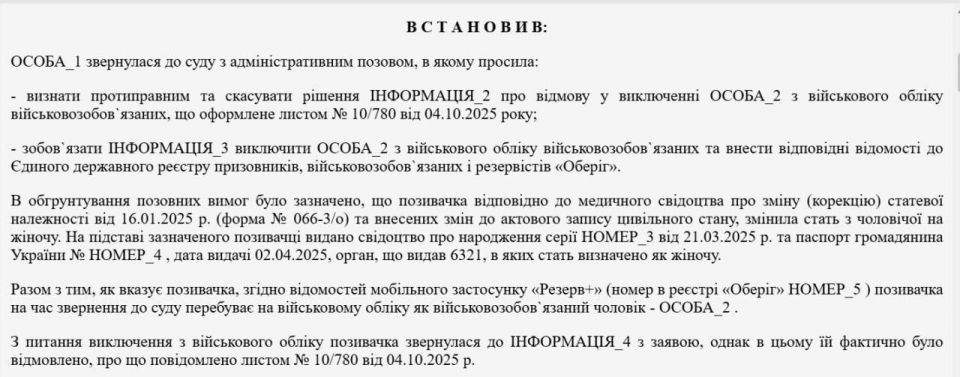 Мужчина из Харькова сменил пол, получил паспорт с отметкой «женский» и потребовал снять его с воинского учёта, — СМИ