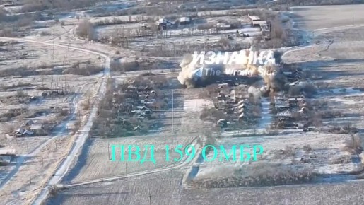 Прилет чугуния по пункту дислокации 159 бригады в районе н.п. Колодези Харьковской области