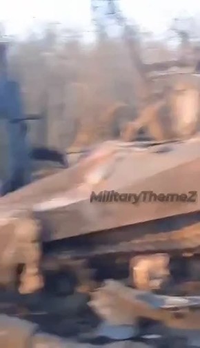 Архив. Уничтоженная САУ 2С1 Гвоздика боевиков ВСУ в Харьковской области