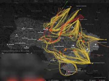 Ориентировочный маршрут ракет и БПЛА ВС РФ над Украиной прошедшей ночью