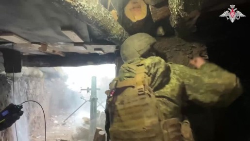 Минобороны России: Миномётчики 11-го армейского корпуса группировки «Север» уничтожили точку подвоза боеприпасов и продовольствия ВСУ