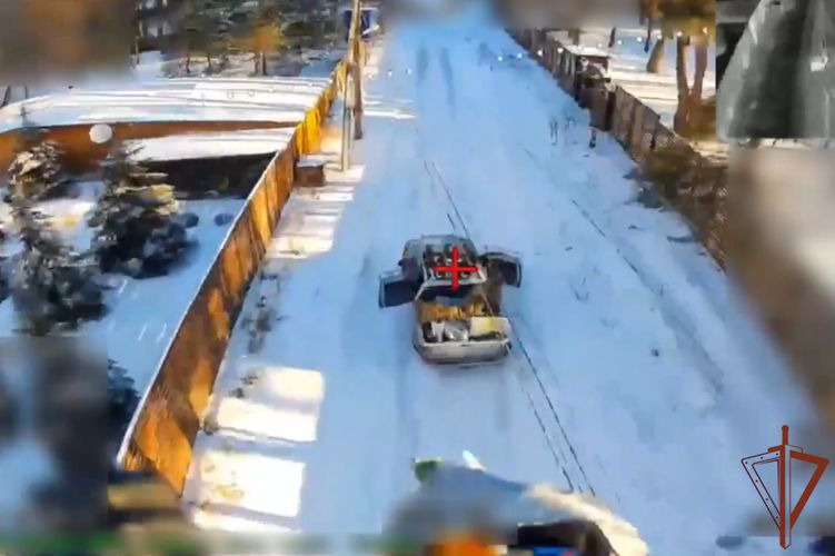 Операторы БПЛА 116-й бригады Росгвардии уничтожили пикап ВСУ на харьковском направлении (видео)