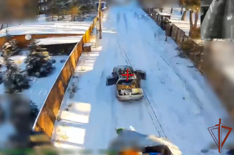 Операторы БПЛА 116-й бригады Росгвардии уничтожили пикап ВСУ на харьковском направлении (видео)