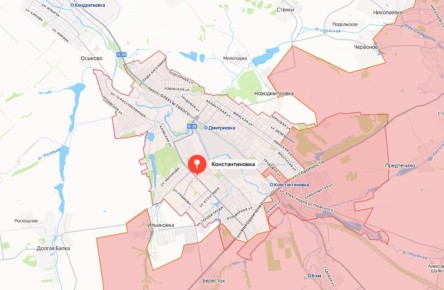 Так выглядит более половины взятой Константиновки и Лимана на публичных картах, о чем заявил начальник Генштаба ВС РФ Валерий Герасимов