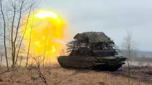 Т-80БВМ разгромил опорные пункты ВСУ в Харьковской области