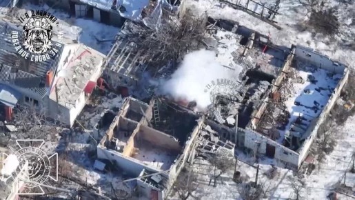 Кадры боёв за н.п. Волчанские Хутора