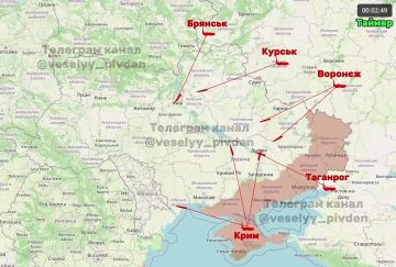 После массированных запусков БПЛА бандеровские паблики подсчитали время подлета баллистики из РФ по Украине