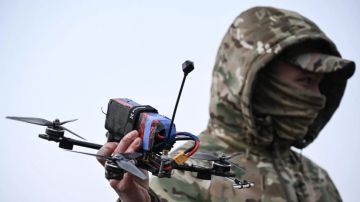МО России показало уничтожение тяжёлого коптера ВСУ на Харьковском направлении