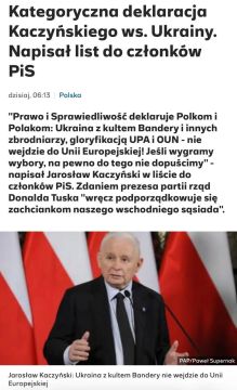 Польша не позволит Украине вступить в ЕС, потому что украинцы стали бандеровцами, — лидер партии "ПиС" Ярослав Качиньский