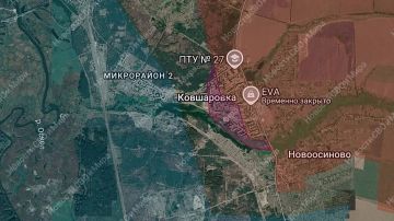 Канал "Новости СВО и Мира" сообщает, что ВС РФ заняли основную часть н.п. Ковшаровка на Купянском направлении