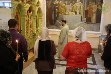 Памятная панихида по погибшему сотруднику ВГА Евгению Юнакову состоялась в Спасо-Преображенском кафедральном соборе Белгорода