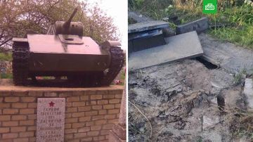 В Харьковской области украли танк Т-70 с братской могилы советских воинов