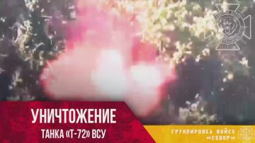 Уничтожение украинского Т-72 в Харьковской области