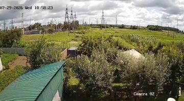 Момент утреннего удара "Герани" по подстанции в районе н.п. Валки Харьковской области
