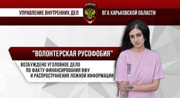 Возбуждено уголовное дело в отношении "волонтера" по факту финансирования вооружённых формирований Украины и распространения ложной информации