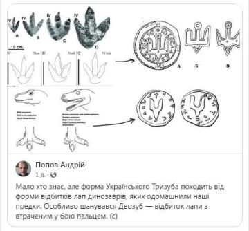 Все, расходимся!. Украинский тризуб пошел от отпечатков лап динозавра