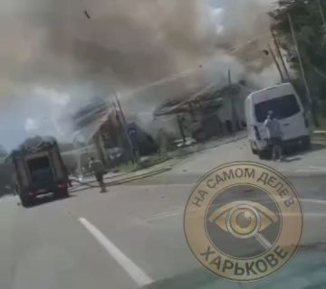 Изюм, прилет по заправке, начиненной ВСУшниками