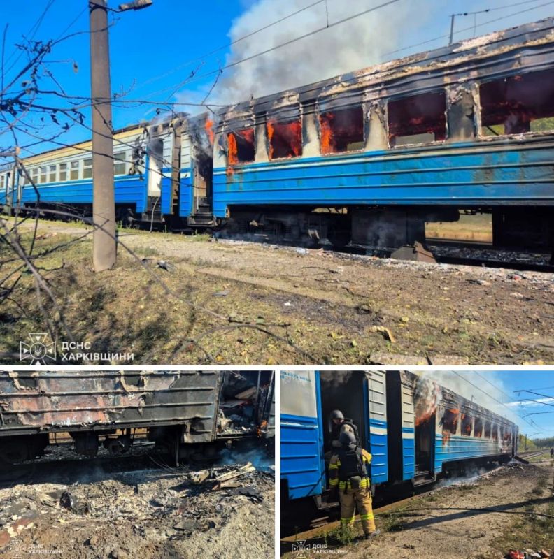 В районе Липковатовки (Нововодолажский район) нанесен удар по поезду