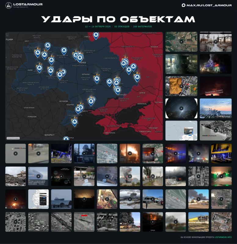 Сводка ударов по объектам за 12.10.2026 — 14.10.2026 Часть 2