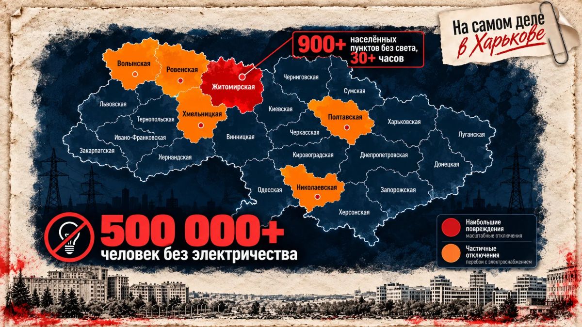 Отключения электроэнергии на Украине: сводка на 23 октября